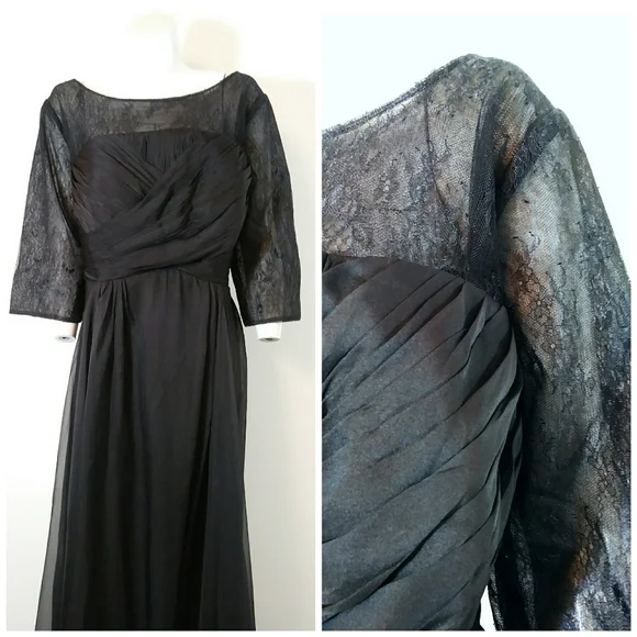 Izilady Dresses | New Izilady Chiffon & Lace Formal Gown Event Party Prom Bride Dress | Color: Black | Size: 22 | Glitterngoldvtg's Closet Izilady Dresses | New Izilady Chiffon & Lace Formal Gown Event Party Prom Bride Dress | Color: Black | Size: 22 | Glitterngoldvtg's Closet